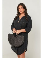 Curvy Lady Sukienka w kolorze czarnym rozmiar: 40/42. Czarne sukienki damskie Curvy Lady, bez wzorów, klasyczne, bez kołnierzyka, bez ramiączek, midi. Za 157.73 zł.