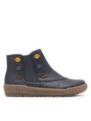 Rieker Botki N0751-14 Granatowy. Niebieskie botki damskie Rieker, z syntetyku, bez obcasa, na płaskiej podeszwie, bez zapięcia. Za 263.99 zł.