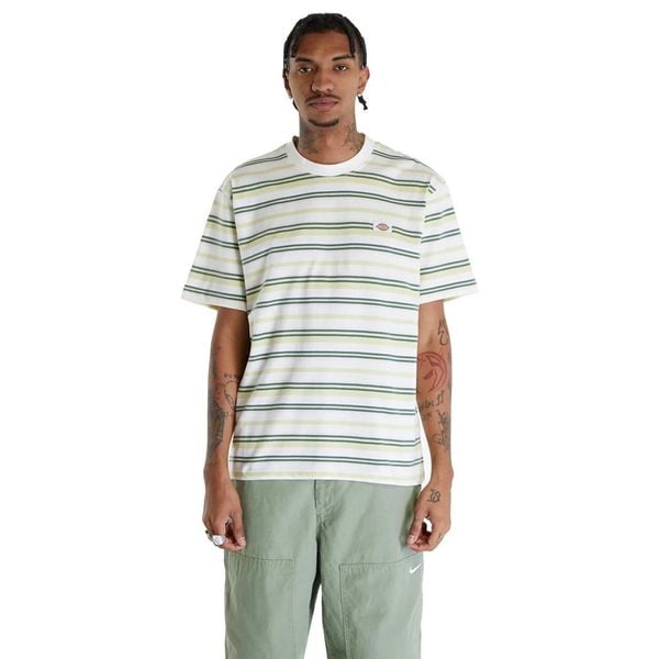 Koszulka T-shirt Dickies Glad Spring biała w paski. Białe bluzki damskie Dickies, bez wzorów, sportowe, bez kołnierzyka, bez ramiączek. Za 147.75 zł.