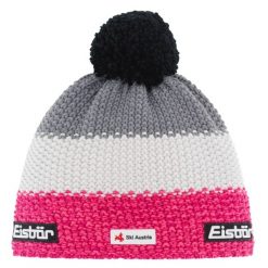 Czapka dla dorosłych Star Pompon MU SKA. Czerwone czapki męskie Eisbar, bez wzorów, z materiału, retro. Za 197.91 zł.