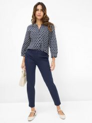 BRAX spodnie materiałowe - Mary S Kobiety Bawełna niebieski, 46. Niebieskie spodnie materiałowe damskie Brax, bez wzorów, z bawełny, eleganckie. Za 379.95 zł.