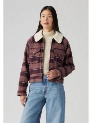 Levi's Kurtka koszulowa w kolorze ciemnofioletowym rozmiar: L. Różowe kurtki damskie Levi's, l, z aplikacjami, z wełny, bez kaptura. Za 327.87 zł.