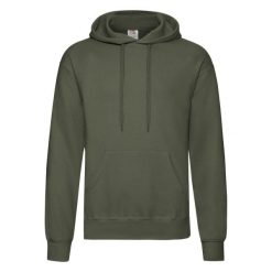 Męska Klasyczna Bluza Z Kapturem. Zielone bluzy z kapturem męskie Fruit of the Loom, m. Za 81.99 zł.