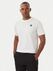 Beverly Hills Polo Club T-Shirt M1631-HR Biały Regular Fit. Białe koszulki polo męskie Beverly Hills Polo Club, m, bez wzorów, z bawełny, bez ramiączek. Za 177.99 zł.
