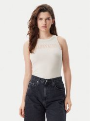 Calvin Klein Jeans Top Varsity J20J225520 Beżowy Slim Fit. Brązowe topy damskie Calvin Klein Jeans, xl, bez wzorów, z bawełny, bez kołnierzyka. Za 99.99 zł.
