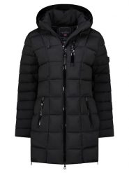 Geographical Norway Płaszcz pikowany "Bastia" w kolorze czarnym rozmiar: XL. Czarne płaszcze damskie Geographical Norway, xl, bez wzorów. Za 300.92 zł.