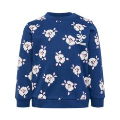 Bluza dla dziewczynki Hummel Bloom. Niebieskie bluzy i bluzki niemowlęce HUMMEL, bez wzorów, z bawełny, bez ramiączek, bez kaptura. Za 161.40 zł.