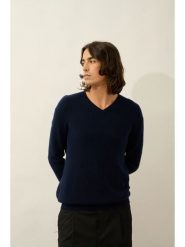 AUTHENTIC CASHMERE Kaszmirowy sweter "Jardon" w kolorze granatowym rozmiar: S. Niebieskie swetry męskie AUTHENTIC CASHMERE, s, bez wzorów, z kaszmiru, bez kołnierzyka. Za 554.23 zł.