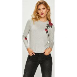 Only - Sweter. Szare swetry klasyczne damskie Only, m, z bawełny, bez kołnierzyka. W wyprzedaży za 79.90 zł.
