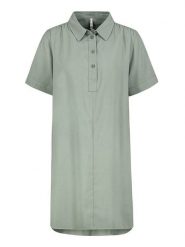 Sublevel Sukienka koszulowa w kolorze zielonym rozmiar: L. Zielone sukienki damskie Sublevel, na co dzień, l, bez wzorów, bez kołnierzyka, bez ramiączek, midi, koszulowe. Za 104.89 zł.