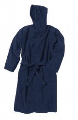 Szlafrok z kapturem Beco granatowy. Niebieskie szlafroki damskie Beco, m, bez wzorów, z tkaniny. Za 375.99 zł.