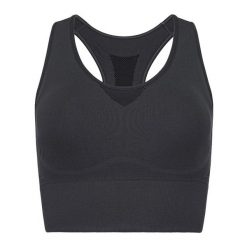 Stanik sportowy damski FLEX Seamless. Czarne biustonosze sportowe damskie HEAD, bez wzorów, z dzianiny. Za 264.40 zł.