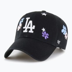 Czapka z daszkiem 47 Brand MLB Los Angeles Dodgers Flora CLEAN UP. Czarne czapki męskie 47 Brand, na zimę, bez wzorów. Za 139.99 zł.