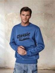 Bluza - niebieski. Niebieskie bluzy bez kaptura męskie Sinsay, l. W wyprzedaży za 17.99 zł.