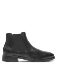 Geox Botki U Gladwin A U044WA 00043 C9999 Czarny. Czarne buty zimowe męskie Geox, ze skóry, bez zapięcia. Za 339.99 zł.