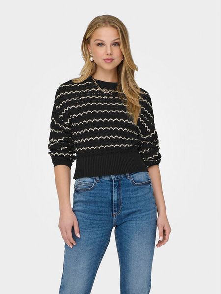 ONLY Sweter Asa 15310527 Czarny Regular Fit. Czarne swetry klasyczne damskie Only, s, z syntetyku, bez kołnierzyka. Za 119.99 zł.
