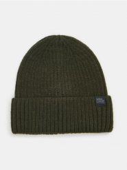 Czapka beanie z naszywką - zielony. Zielone czapki męskie Sinsay, z aplikacjami. Za 15.99 zł.