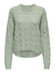ONLY Sweter w kolorze zielonym rozmiar: XL. Zielone swetry klasyczne damskie Only, xl, ze splotem, bez kołnierzyka. Za 113.10 zł.
