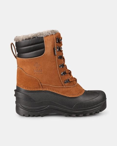 Wodoodporne buty z wysoką izolacją Kilpi ANTARTIC HIGH WP-U. Brązowe buty trekkingowe męskie Kilpi, na zimę, z materiału, bez zapięcia, trekkingowe. Za 344.59 zł.