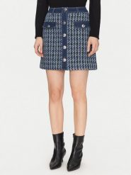 Morgan Spódnica mini 251-JIKI Niebieski Regular Fit. Niebieskie spódniczki damskie Morgan, bez wzorów, z syntetyku, mini. Za 169.99 zł.