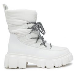 Trzewiki Jenny Fairy. Białe botki damskie Jenny Fairy, bez obcasa, na płaskiej podeszwie, bez zapięcia. Za 179.99 zł.