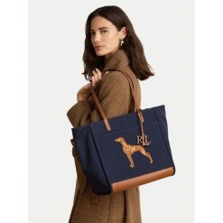 Torebka LAUREN RALPH LAUREN. Niebieskie torebki klasyczne damskie Lauren Ralph Lauren, bez wzorów, bez dodatków. Za 1,499.00 zł.