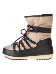 Moon Boot Botki zimowe "Loop" w kolorze beżowym rozmiar: 38. Brązowe botki damskie Moon Boot, na zimę, z materiału, bez obcasa, bez zapięcia. Za 399.71 zł.