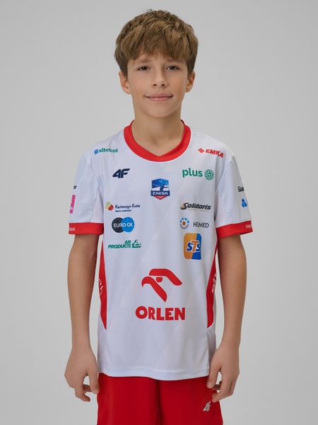 4F Koszulka meczowa replika domowa z sezonu 2025-26 dziecięca 4F x ZAKSA Kędzierzyn-Koźle - biała 158/164 (12-14 lat). Białe koszulki dziewczęce 4f, m, bez wzorów, z dzianiny, bez ramiączek. Za 179.99 zł.