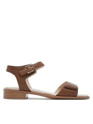 Caprice Sandały 9-28202-44 Brązowy. Brązowe sandały damskie Caprice, bez wzorów, ze skóry, bez obcasa, na płaskiej podeszwie. Za 244.99 zł.