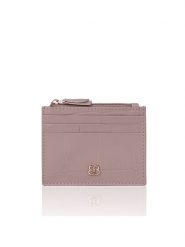 Bellicci Skórzany portfel "Viveca" w kolorze fioletowym - 11 x 8 x 1 cm rozmiar: onesize. Różowe portfele damskie Bellicci, bez wzorów, z materiału. Za 96.14 zł.