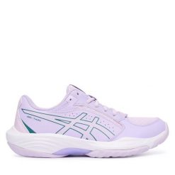Buty halowe Asics. Fioletowe buty sportowe na co dzień damskie Asics, bez wzorów. Za 369.99 zł.