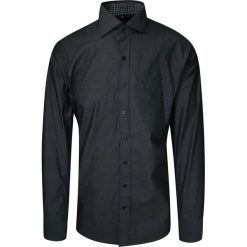 Koszula Męska, Szara, Popielata, Elegancka z Długim Rękawem, 100% Bawełna, Taliowana -CHIAO. Szare koszule męskie Chiao, m, bez wzorów, z bawełny, bez kołnierzyka, bez ramiączek. Za 169.00 zł.