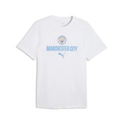 Męska koszulka Manchester City ftblCulture PUMA. Białe t-shirty sportowe męskie Puma, m, z bawełny, bez ramiączek, do piłki nożnej. Za 129.00 zł.