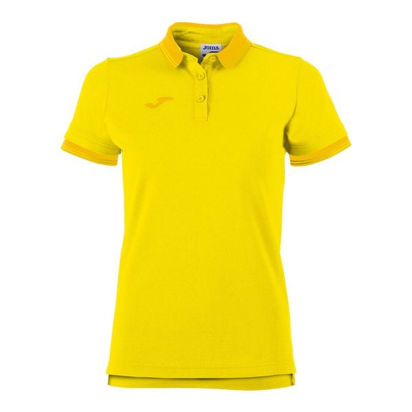 Koszulka polo do tenisa damska Joma Bali II. Żółte bluzki damskie Joma, l, bez wzorów, sportowe, bez kołnierzyka, bez ramiączek. W wyprzedaży za 151.50 zł.