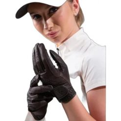 Damskie skórzane rękawiczki jeździeckie PS of Sweden Soft. Brązowe rękawiczki dziecięce PS OF SWEDEN, bez ramiączek. Za 351.00 zł.