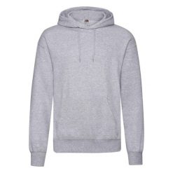Męska Klasyczna Zwykła Bluza Z Kapturem. Szare bluzy z kapturem męskie Fruit of the Loom, m. Za 81.99 zł.
