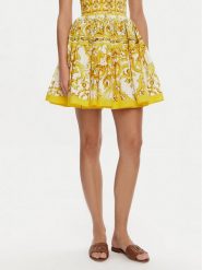 Dolce&Gabbana Spódnica mini F4CB1T HH5DV Żółty Regular Fit. Żółte spódniczki damskie Dolce&Gabbana, bez wzorów, z bawełny, mini. Za 3,849.00 zł.