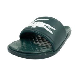 Klapki Męskie Croco Dualiste. Zielone klapki i japonki męskie Lacoste, z gumy. Za 371.99 zł.