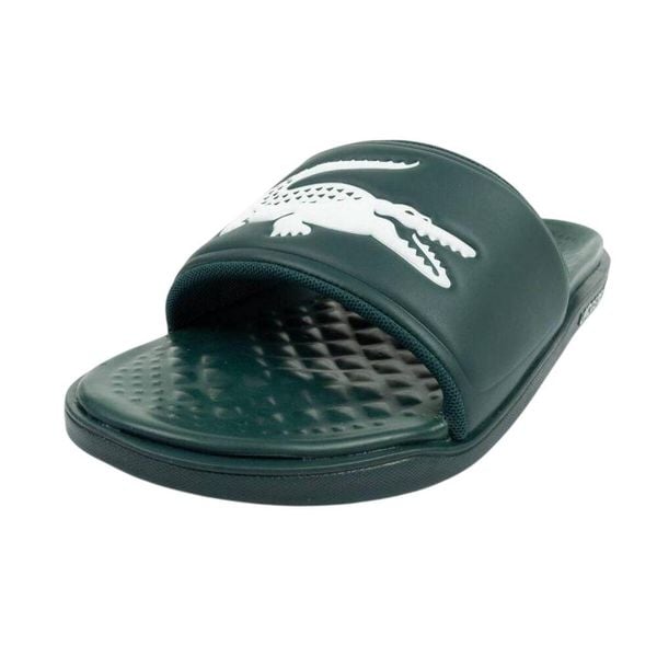 Klapki Męskie Croco Dualiste. Czerwone klapki i japonki męskie Lacoste, z gumy. Za 199.00 zł.