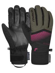 Reusch Rękawiczki funkcyjne "Micky R-TEX® XT" w kolorze czarnym ze wzorem rozmiar: 8. Czarne rękawiczki damskie REUSCH, bez wzorów, ze skóry. Za 221.15 zł.