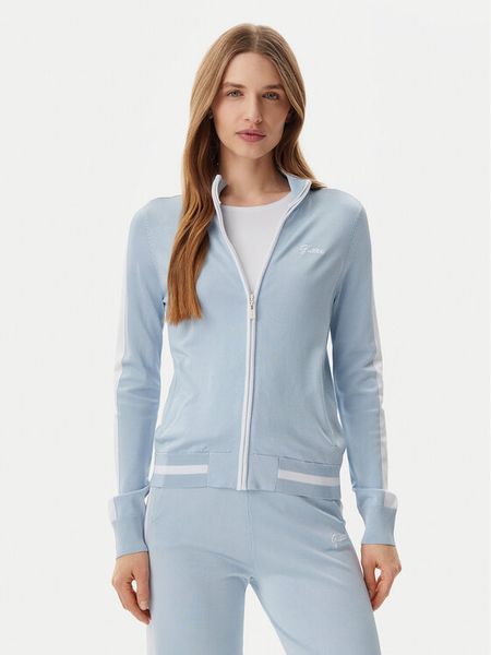 Guess Bluza V5GQ01Z3D60 Niebieski Regular Fit. Niebieskie bluzy bez kaptura damskie Guess, xs, z wiskozy. Za 479.99 zł.