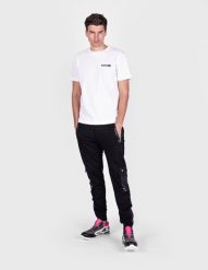 Les Hommes T-shirt "Typography" | UHT214 700P | Typography T-Shirt | Mężczyzna | Czarny, Biały. Białe t-shirty męskie Les Hommes, m, bez wzorów, z bawełny, bez kołnierzyka. W wyprzedaży za 239.00 zł.