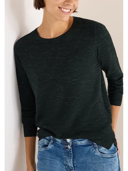 Cecil Koszulka w kolorze ciemnozielonym rozmiar: M. Zielone bluzki damskie Cecil, m, bez wzorów, bez kołnierzyka, bez ramiączek. Za 135.17 zł.