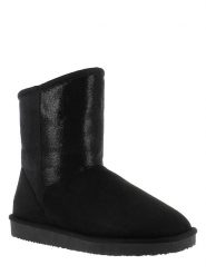 ISLAND BOOT Botki zimowe w kolorze czarnym rozmiar: 39. Czarne botki damskie Island Boot, na zimę, z materiału, bez obcasa, na platformie, bez zapięcia. Za 155.15 zł.