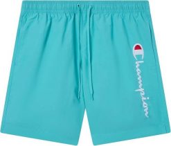 Spodenki kąpielowe męskie Champion Beachshort. Niebieskie kąpielówki męskie CHAMPION, m, bez wzorów, z materiału, do siatkówki. Za 119.00 zł.