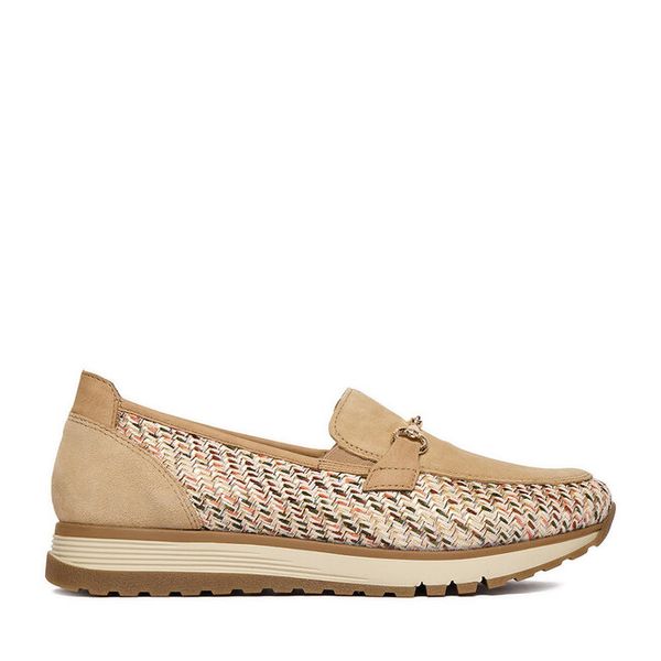 Półbuty Rieker. Brązowe półbuty damskie Rieker, bez wzorów, bez obcasa, na płaskiej podeszwie. Za 369.99 zł.