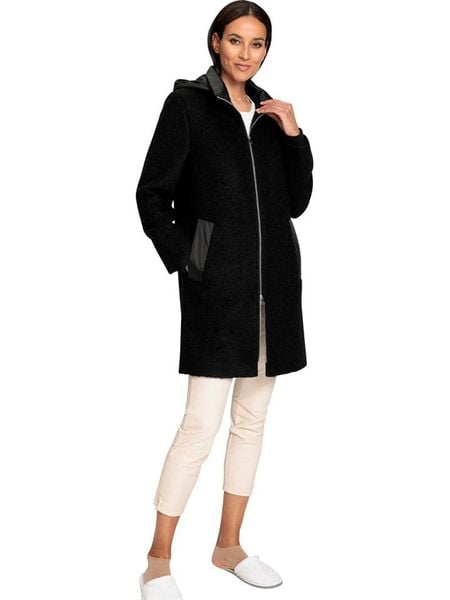 Heine Płaszcz przejściowy w kolorze czarnym rozmiar: 42. Czarne płaszcze damskie Heine, bez wzorów. Za 239.99 zł.