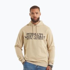 Bluza męska Pitbull Driving Hooded Sweatshirt. Brązowe bluzy z kapturem męskie PITBULL, l, z bawełny. Za 189.99 zł.