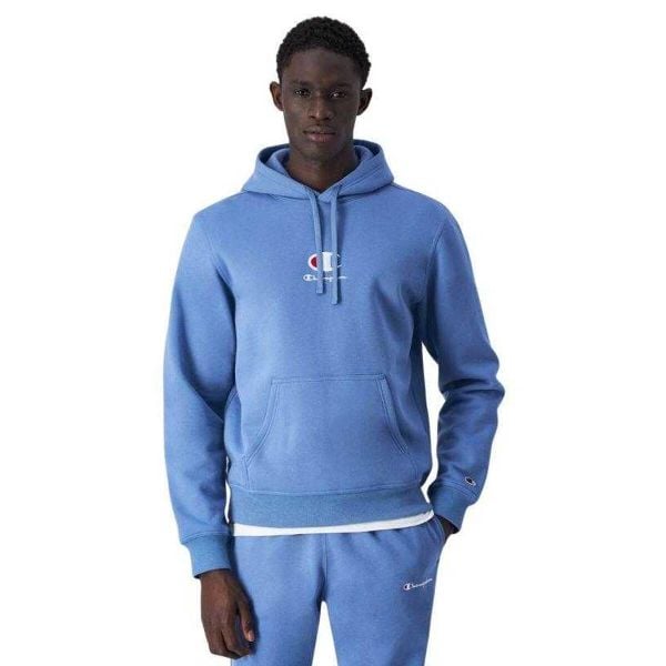 Męska Standardowa Bluza Z Kapturem Z Logo. Niebieskie bluzy z kapturem męskie CHAMPION, l, z bawełny. Za 301.30 zł.