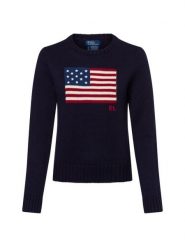Polo Ralph Lauren Sweter z dzianiny Kobiety Bawełna niebieski, XL. Niebieskie swetry klasyczne damskie Polo Ralph Lauren, xl, z bawełny, bez kołnierzyka. Za 1,799.95 zł.